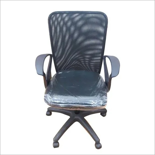 Machine Made Black Fixed Arms Office Chair