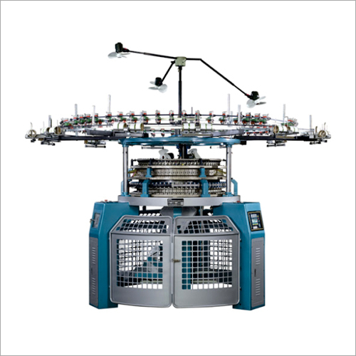 Single Jersey Jacquard Knitting Machine - Stainless Steel, 420-440 Volt, Grey and Blue | Efficient Textile Production, Sturdy Packing for Safe Transport