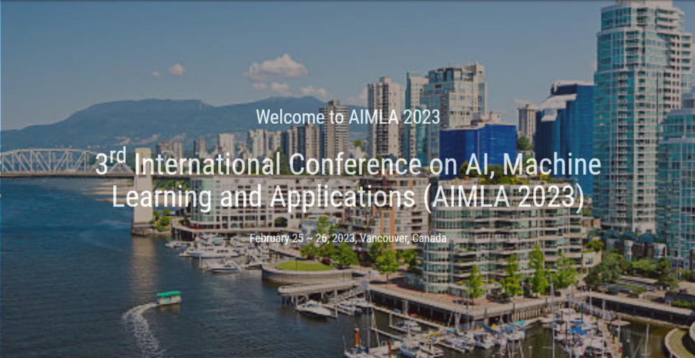 International Conference on AI  Machine Learning and Applications