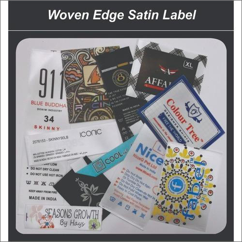 Multicolor Woven Edge Satin Labels