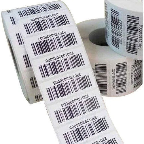 Black Paper Printed Barcode Label