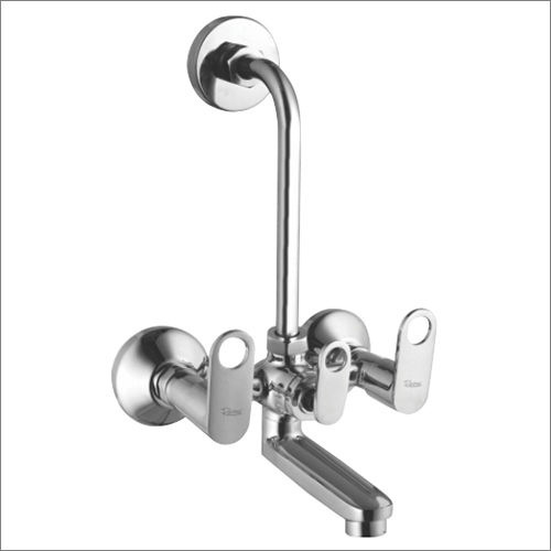 Silver Prime Series Bend Wall Mixer Telephonic