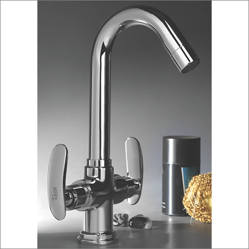 Silver Soft Series Centre Hole Basin Mixer