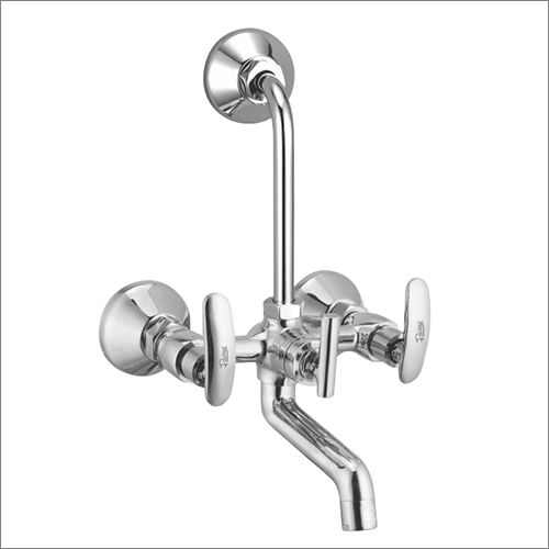 Silver Soft Series Bend Wall Mixer Telephonic