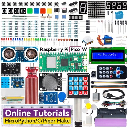 Raspberry Pi Pico W Ultimate Starter Kit 450 and more Items