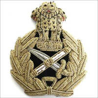 General Cap Badge - Brass Material, As Per Requirement Size, Golden Color | Eco-friendly Design, Stylish Badge For Uniforms