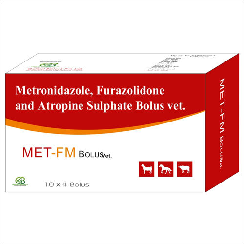 Metronidazole Furazolidone And Atropine Sulphate Veterinary Bolus Ingredients: Animal Extract