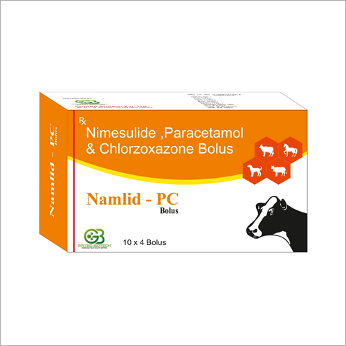 10x4 Nimesulide Paracetamol And Chlorzoxazone Veterinary Bolus