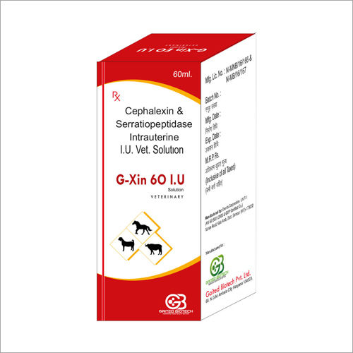 Cephalexin and Serratiopeptidase Intrauterine I.U Vet. Solution