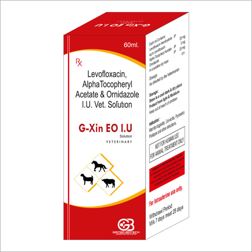 60 ml Levofloxacin Alpha Tocopheryl Acetate And Ornidazole I.P Vet. Solution