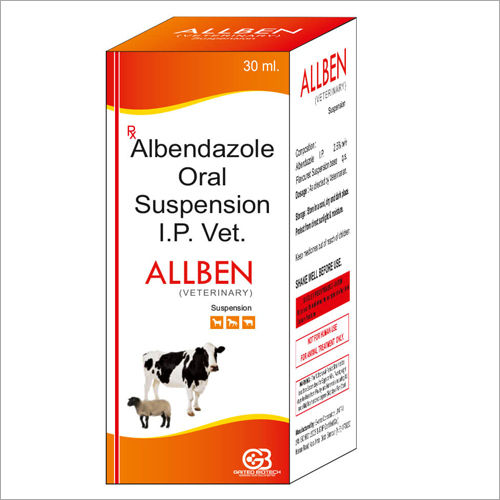 30ml Albendazole Oral Suspension IP Vet