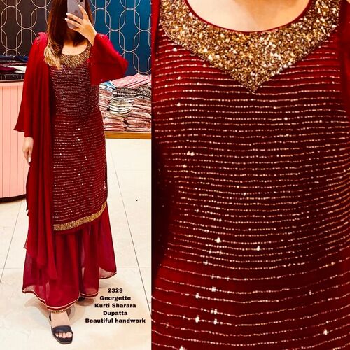 NEW DESIGNER PARTY WEAR HEAVY GEORGETTE SALWAR SUITS...