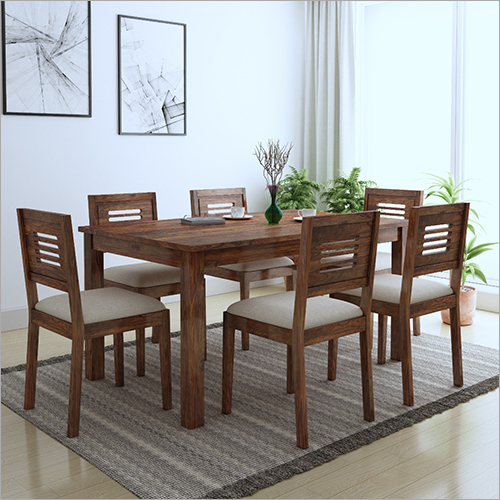 Brown Chair Solid Wood Dining Table
