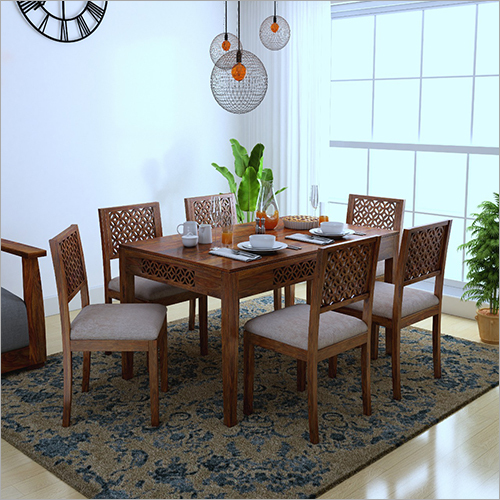 Wood Cushioned Dining Table