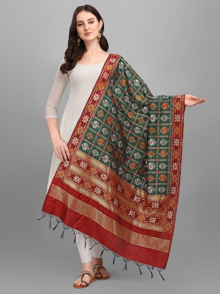 Women Pure Banarasi Silk Dupatta...