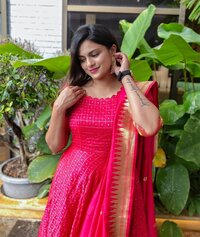 Women Jacquard Silk Weaving Work Gowns...