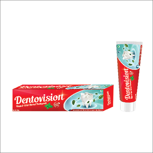 Neem and Tulsi Herbal Toothpaste - 100g | Manual Energy Source Plaque and Gingivitis Defense Free From Chemicals Natural Flavor