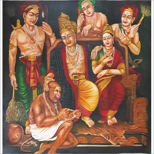 Shri Ram Parivar Canvas Painting