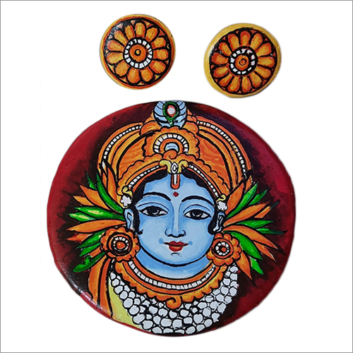 Krishna Wooden Pendant