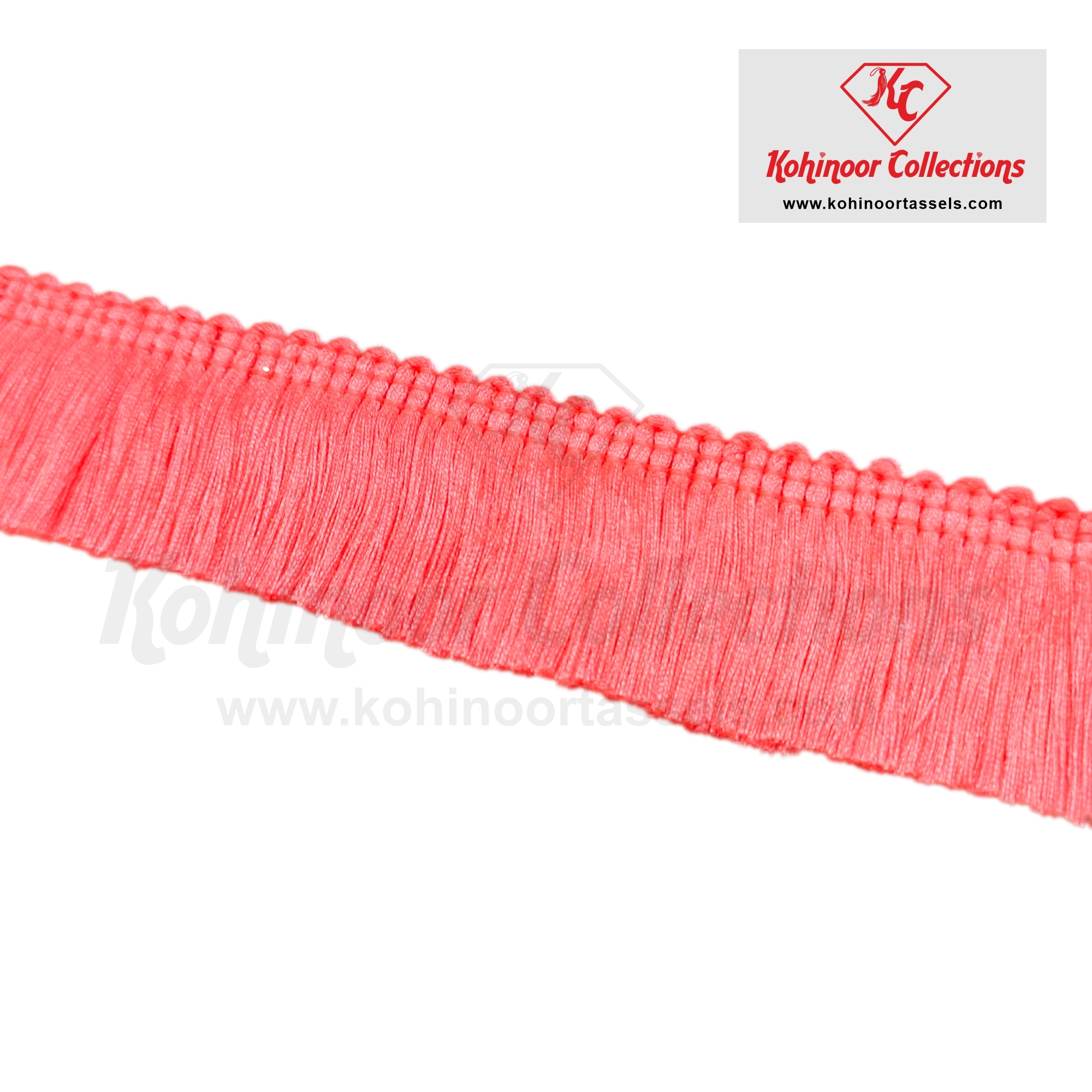 Fluorescent Pink Brush Lace Fringe