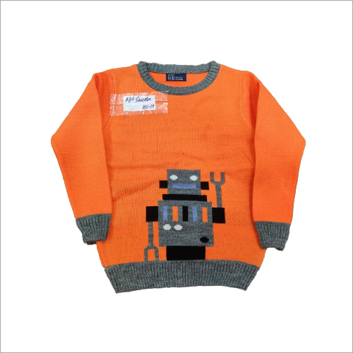 Orange Men Sweatshirt