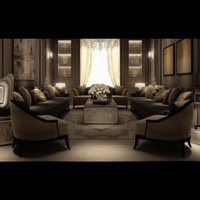 Carving L-shape Sofa