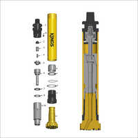 K10 Dth Hammer - Stainless Steel, 1175 Mm Length, 200 Kg Weight | Industrial Drilling Tool, Round Shape, Silver Finish