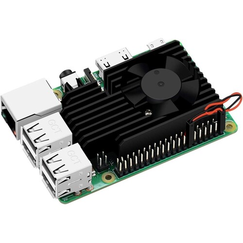 Raspberry Pi 4 Fan Heatsink Raspberry Pi Aluminum Heatsink Cooling Kit For Raspberry Pi 4B/3B/3B (B Plus)
