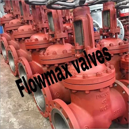 Red Industrial Globe Valve