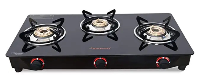 Trio Glasstop 3 Burner Gas Stove
