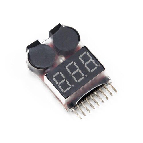 Multi Rc Lipo Battery Low Voltage Alarm 1S-8S Buzzer Indicator Checker Tester Led