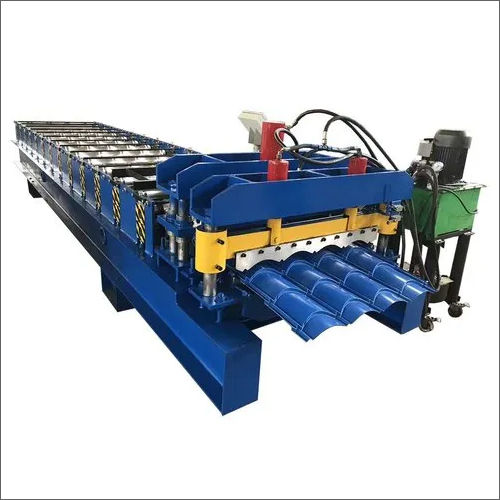 Automatic Tile Roof Sheet Making Machine - Color: Blue