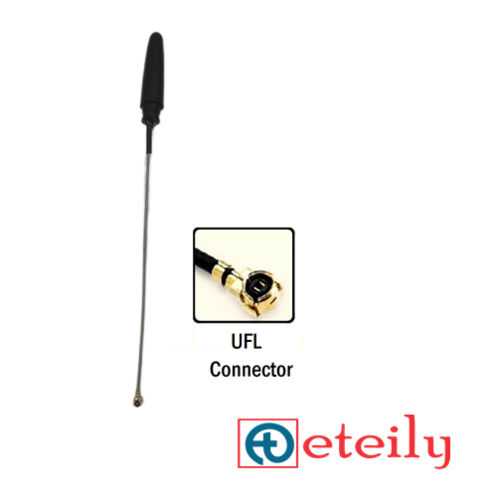 868MHz LoRa 2.5dBi Rubber Duck Antenna with 1.13mm Cable and UFL Connector