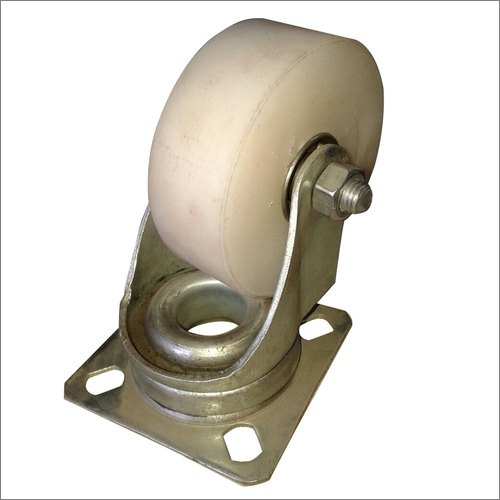 Eyelet Caster Wheel - Steel, 100 mm & 200 mm , White Color, Load Capacity 100 Kg to 800 Kg, Ideal for Industrial Use and Heavy Applications