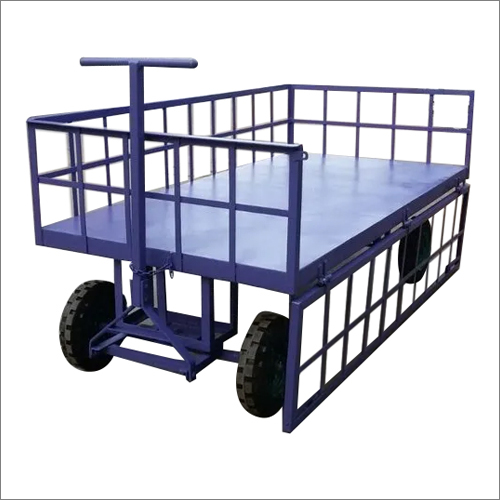 Mild Steel Handling Trolley - Various Sizes Available, Durable Blue Finish, Strong Manual Operation, Warranty Included