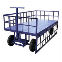 Mild Steel Handling Trolley - Various Sizes Available, Durable Blue Finish, Strong Manual Operation, Warranty Included
