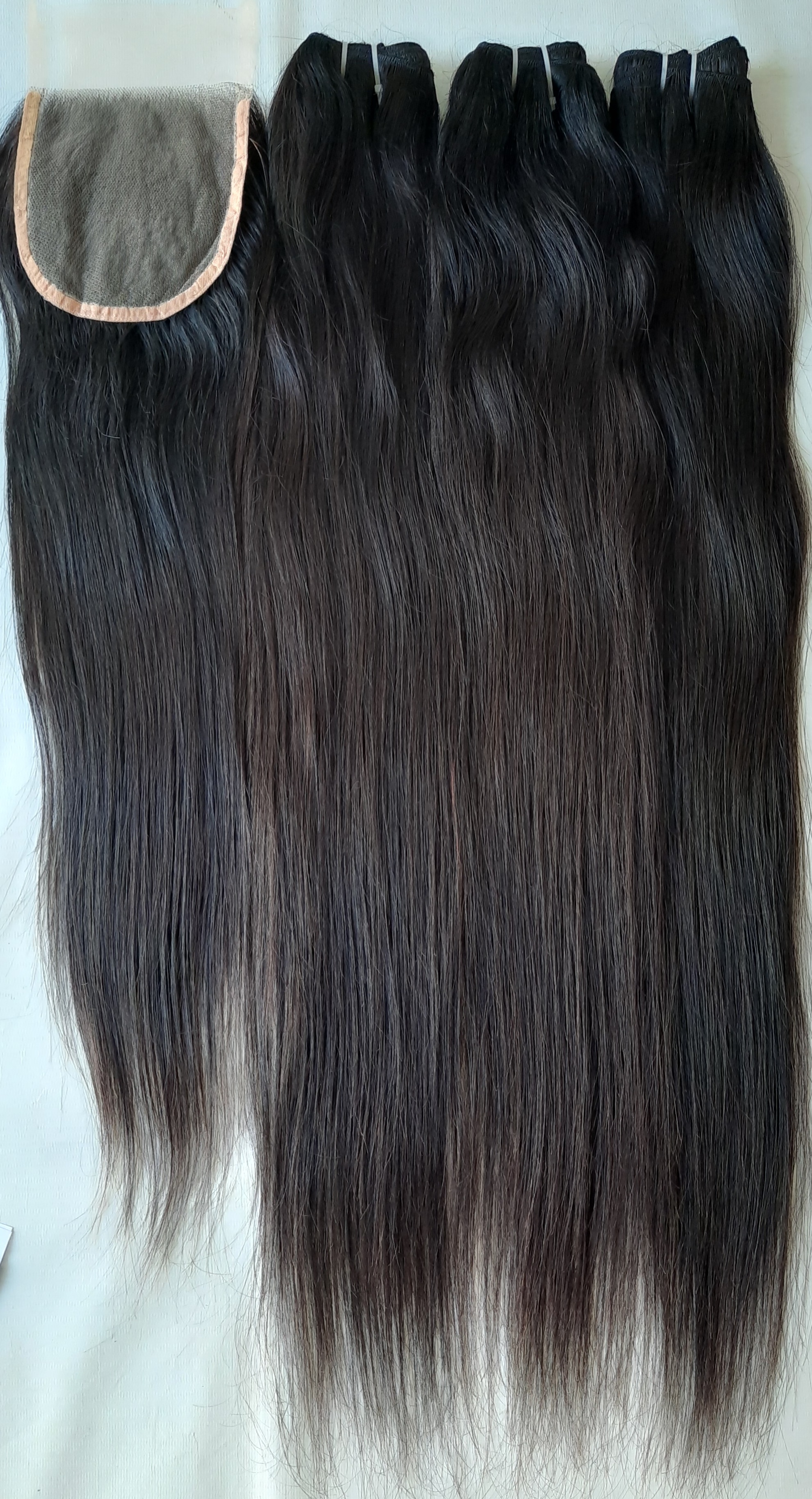 Natural Single Donor Straight Human Hair Long Lasting