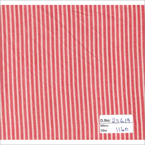 23619 58 Inch Stripes Fabrics - Cotton Blend, 58 Inches Wide, Red Color | Plain Style, Printed Texture, Ideal for Various Textiles
