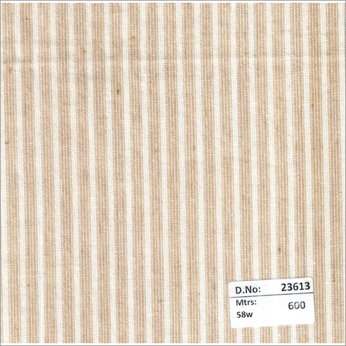 23613 58 Inch Stripes Fabrics - Cotton, 600 Meters Length, Brown Color | Plain Texture, Versatile for Various Textiles Use