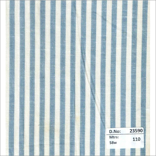 23590 58 Inch Stripes Fabrics - 110 Mtrs | Cotton, Length: 110 Meters, Color: Blue, Style: Other Style, Texture: Plain, Use: Textiles