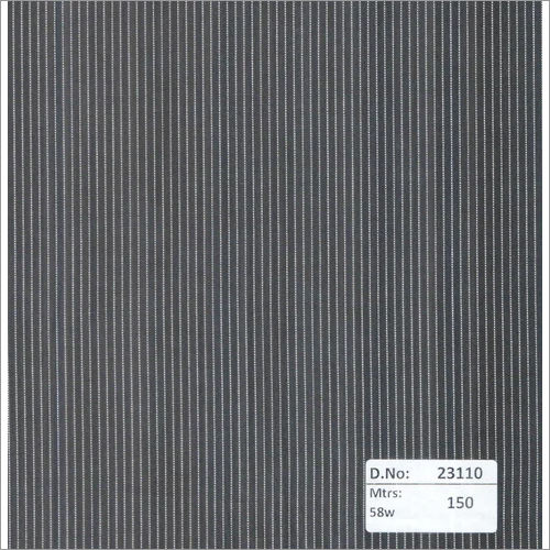 23110 58 Inch Stripes Fabrics - 150 Meters | Cotton Material, Plain Texture, Black Color, Versatile for Various Textile Uses