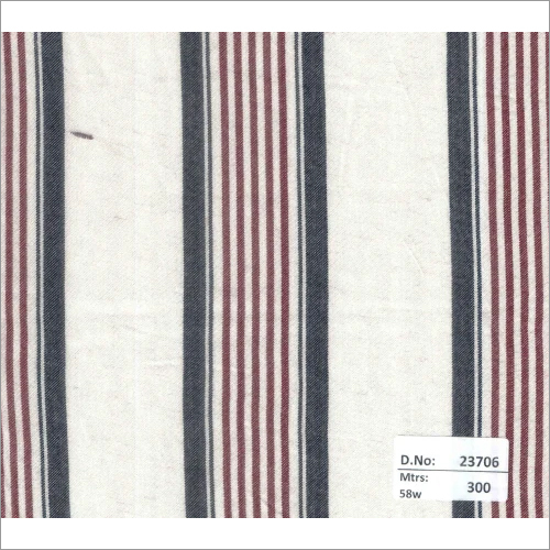 23706 58 Inch Stripes Fabrics - Cotton, 300 Mtrs | Multicolour, Plain Texture, Versatile Use in Various Textiles