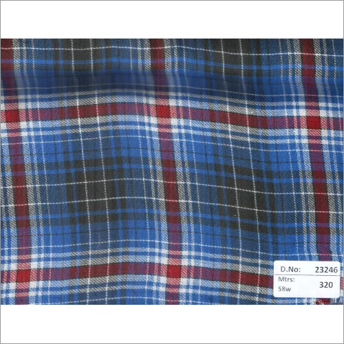 Cotton Double Cloth Checks Fabric - 58 Inches Wide, 320 Mtrs Length | Printed Pattern, Plain Texture, Versatile Use for Textiles