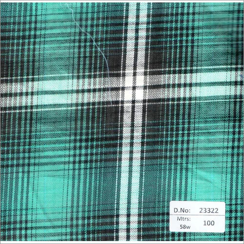 Green 23322 58 Inch Dobby Checks Fabrics - 100 Mtrs