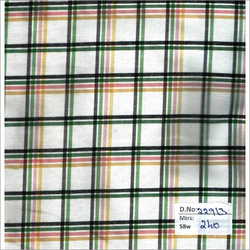 Cotton Textile Fabric - 58 Inch Multicolour Checks, Plain Texture and Unique Style
