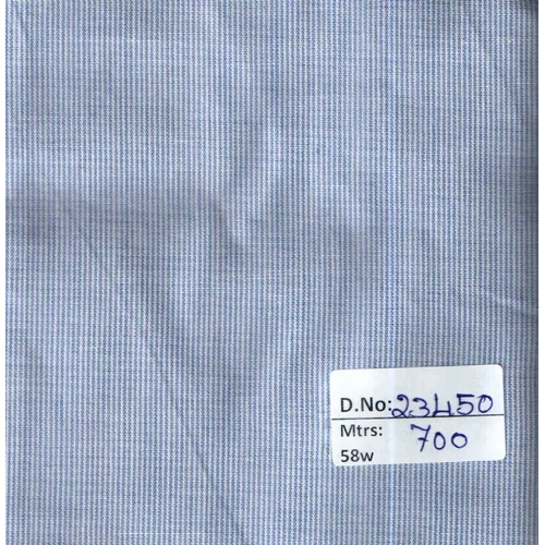 23450 58 Inch Strips Fabrics - 700 Mtrs | 100% Cotton, Yarn Dyed, Smooth Texture, Blue Stripes, Ideal for Fashion and Home Decor