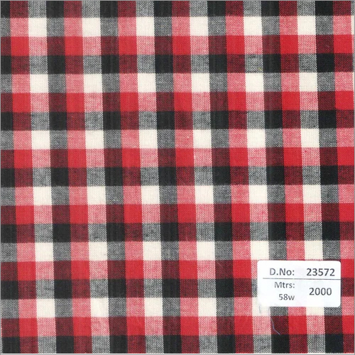 23572 58 Inch Checks Fabrics - 2000 Mtrs | 100% Cotton, Plain Style, Multicolour Yarn Dyed Fabrics, Ideal for Apparel and Home Textiles