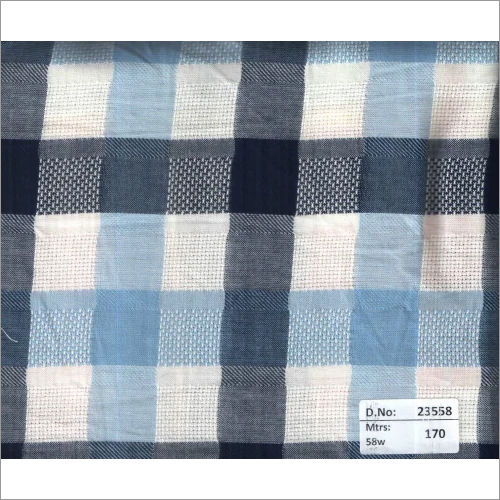 23558 58 Inch Dobby Checks Shirting Fabrics - 170 Mtrs
