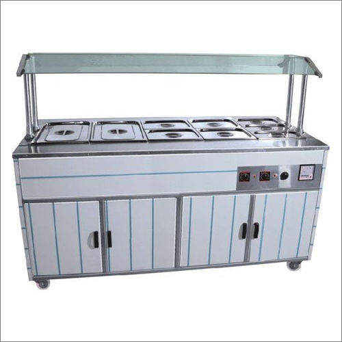 Silver-White Sneeze Guard Bain Marie