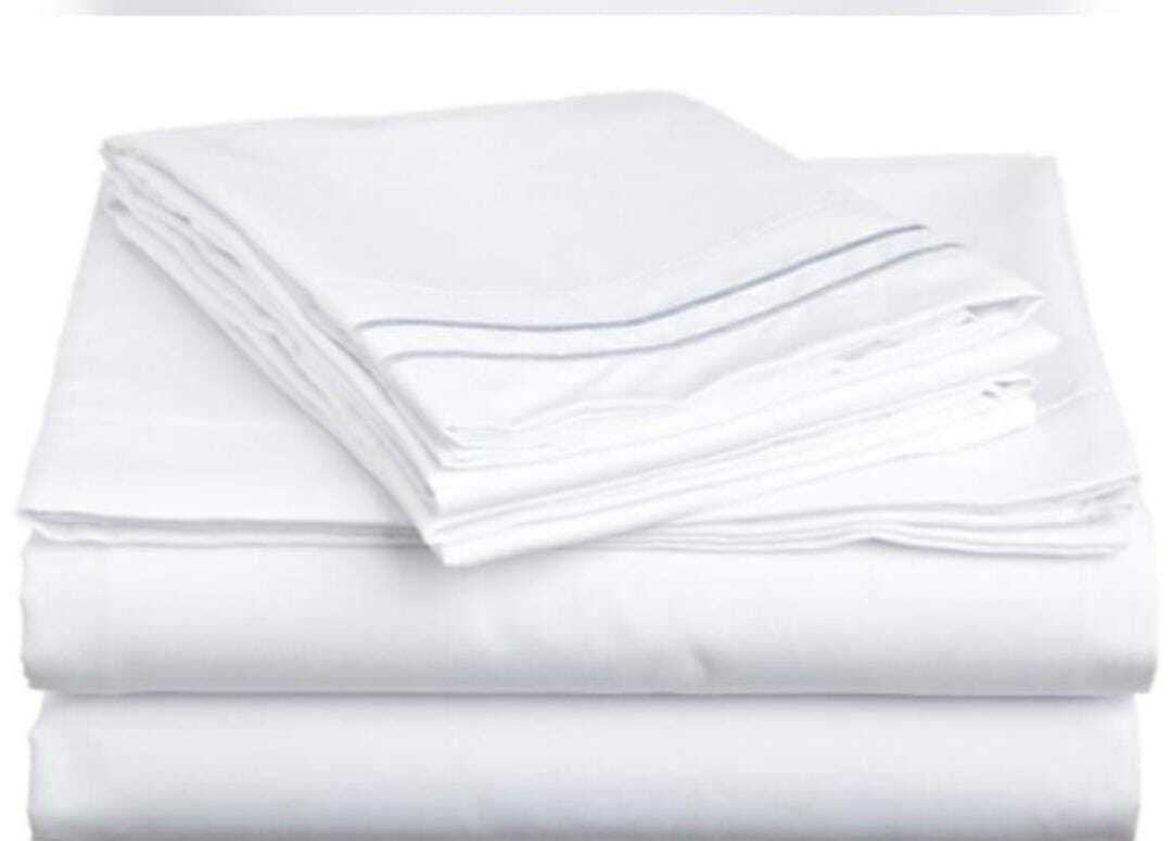 Plain White Railway Bed sheets